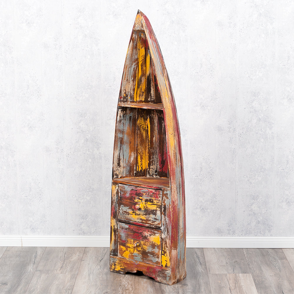 Dekoratives Bootsregal / Bücherregal LACI Jungle 150cm Massivholz