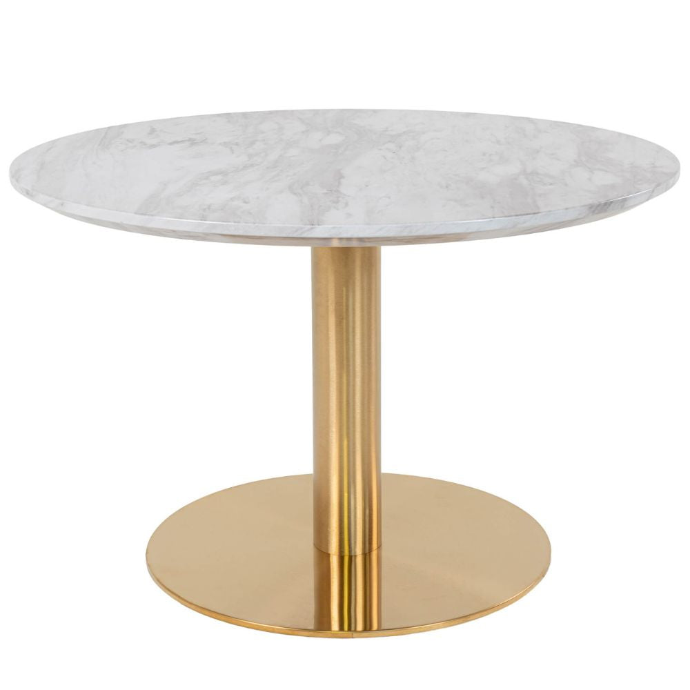 Stylischer Couchtisch ZANOL in Marmor-Look ca.D70cm