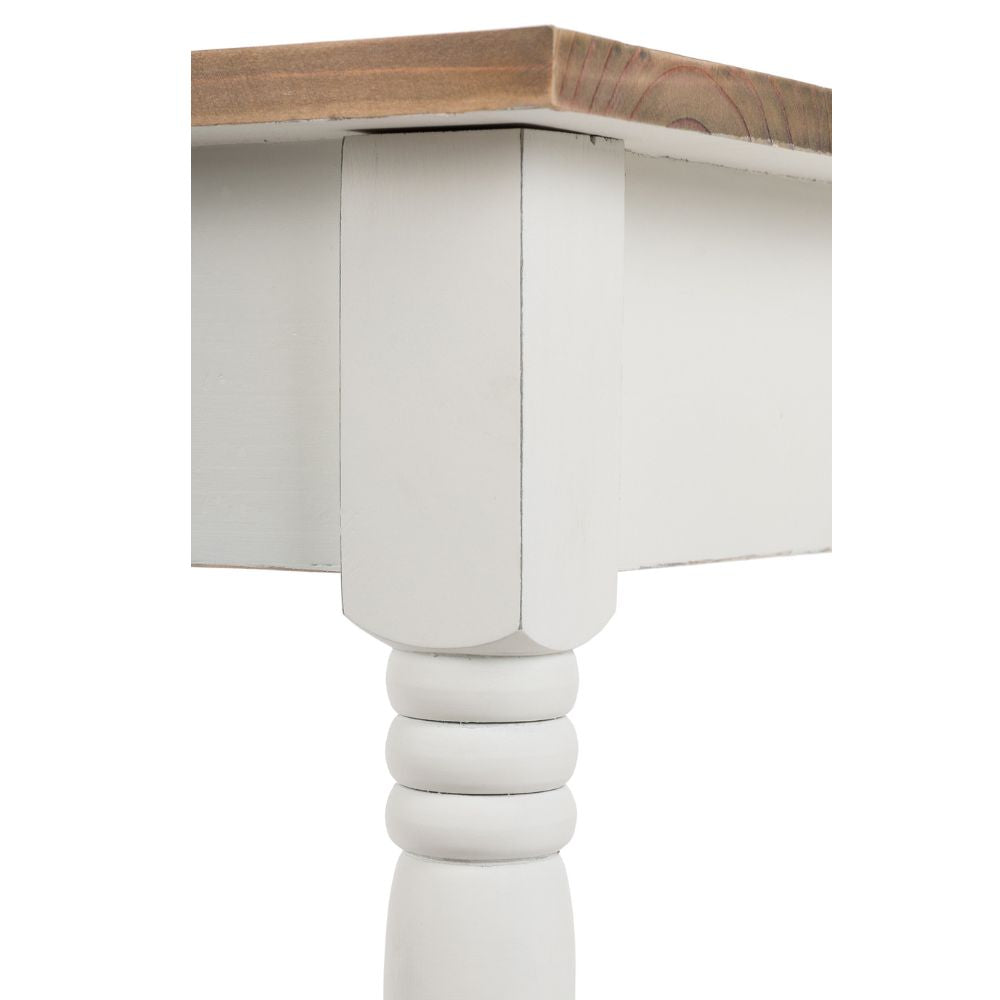 Landhaus Esstisch COUNTRY 80x80cm weiss-braun Küchentisch