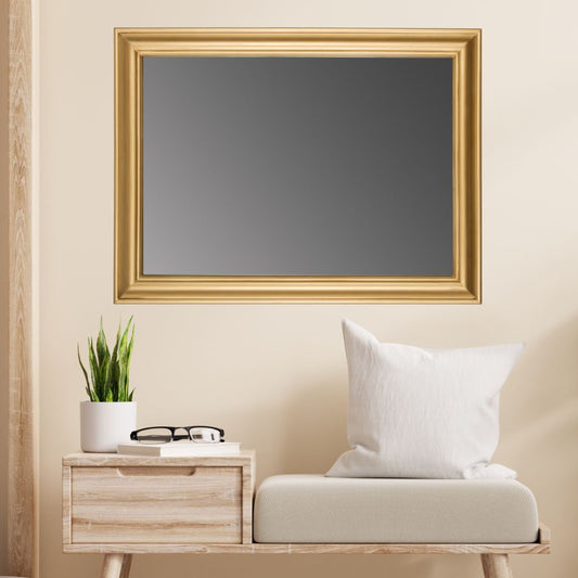Vintage Spiegel FONDA Gold-Antik 82x62cm Facettenschliff