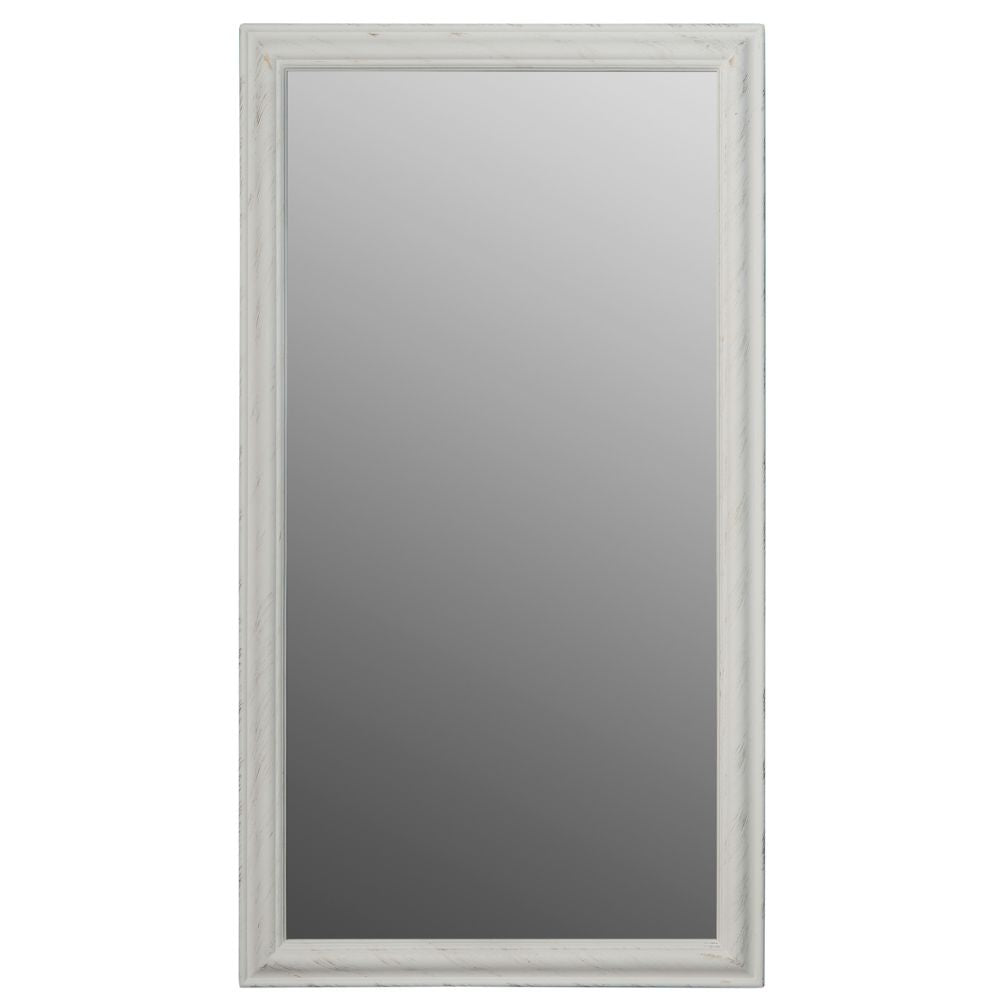 Vintage Spiegel FONDA Weiss-Antik 132x72cm Facettenschliff