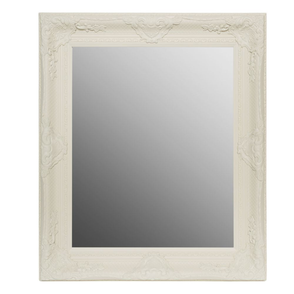 Barock Spiegel DORO antik-weiss 78x68cm Wandspiegel Holzrahmen