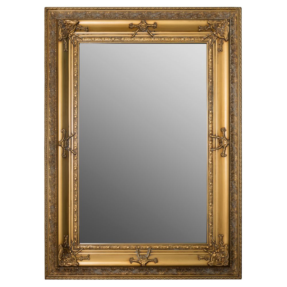 Barock Spiegel AMPIO antik-gold 120x90cm Wandspiegel Holzrahmen – LebensWohnArt