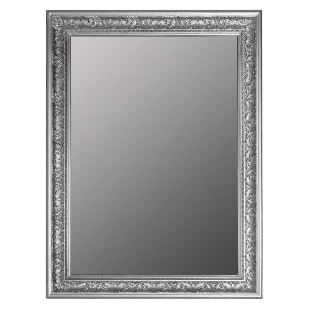 Traumhafter Spiegel FIORAL 82x62cm antik-silber Facette