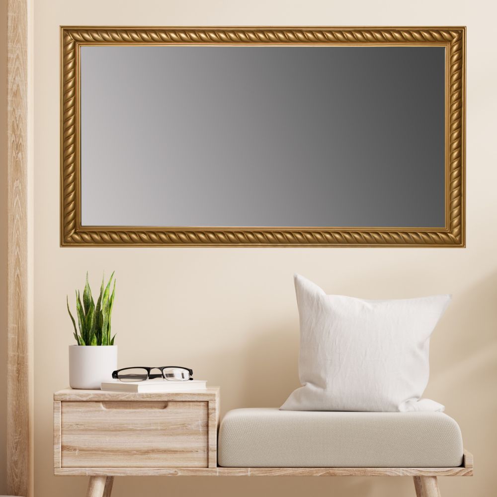 Traumhafter Spiegel MIRA 132x72cm antik-gold Facette