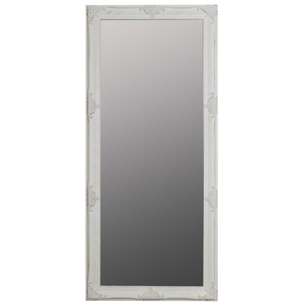 Stilvoller Spiegel GRANDE 162x72cm antik-weiss Barockstil Facette