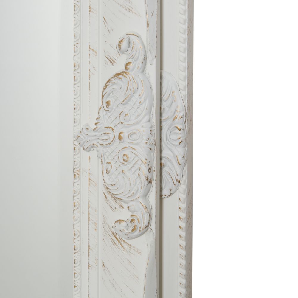 Stilvoller Spiegel GRANDE 162x72cm antik-weiss Barockstil Facette