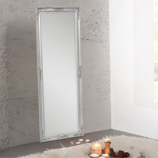 Spiegel LEANDOS barock silber-antik 180x70cm Holzrahmen