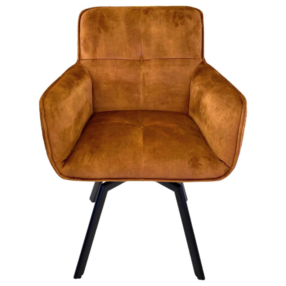 Exquisiter Drehstuhl 360° + Return-Funktion SPLENDID amber Samt