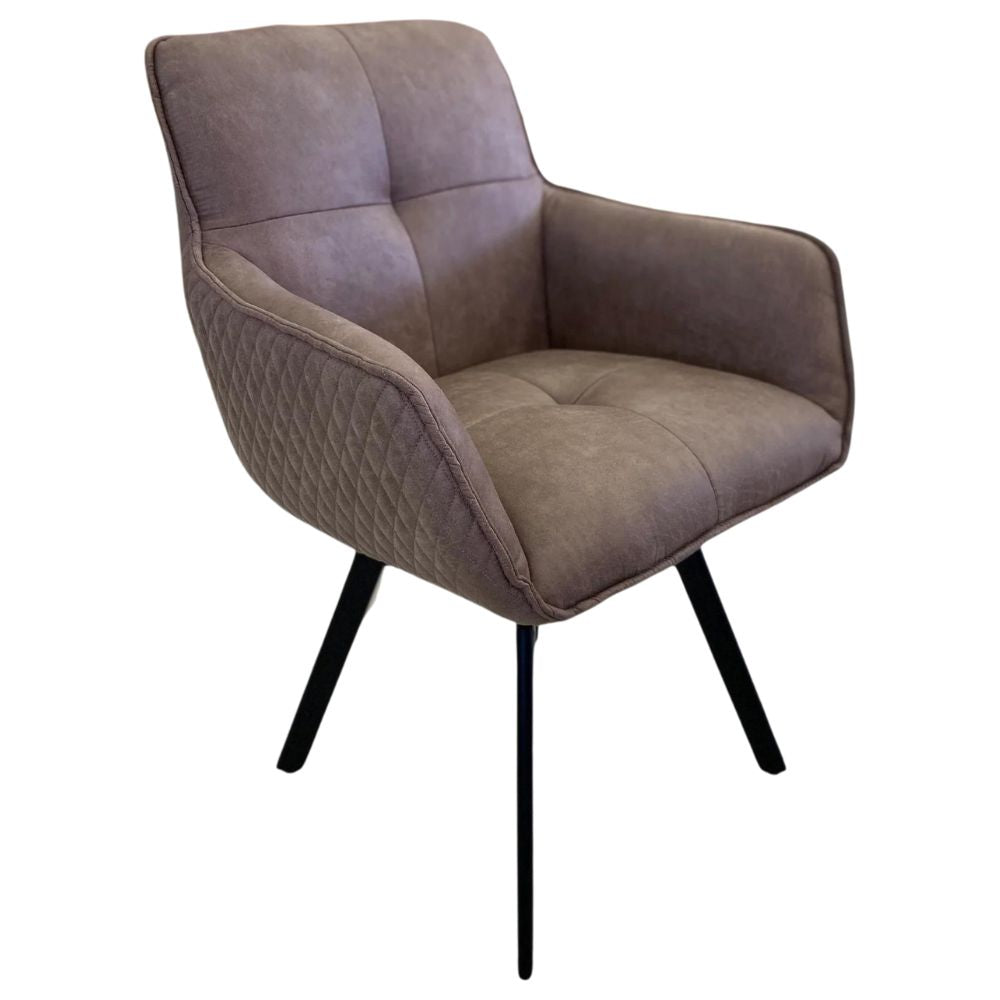 Exquisiter Drehstuhl 360° + Return SPLENDID elephant Leder-Tex-Mix
