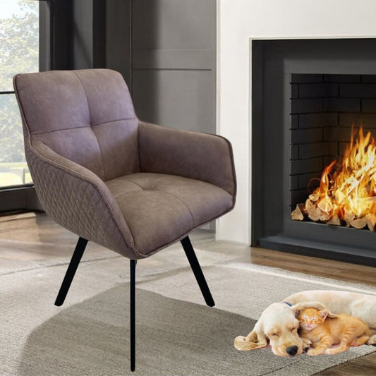 Exquisiter Drehstuhl 360° + Return SPLENDID elephant Leder-Tex-Mix