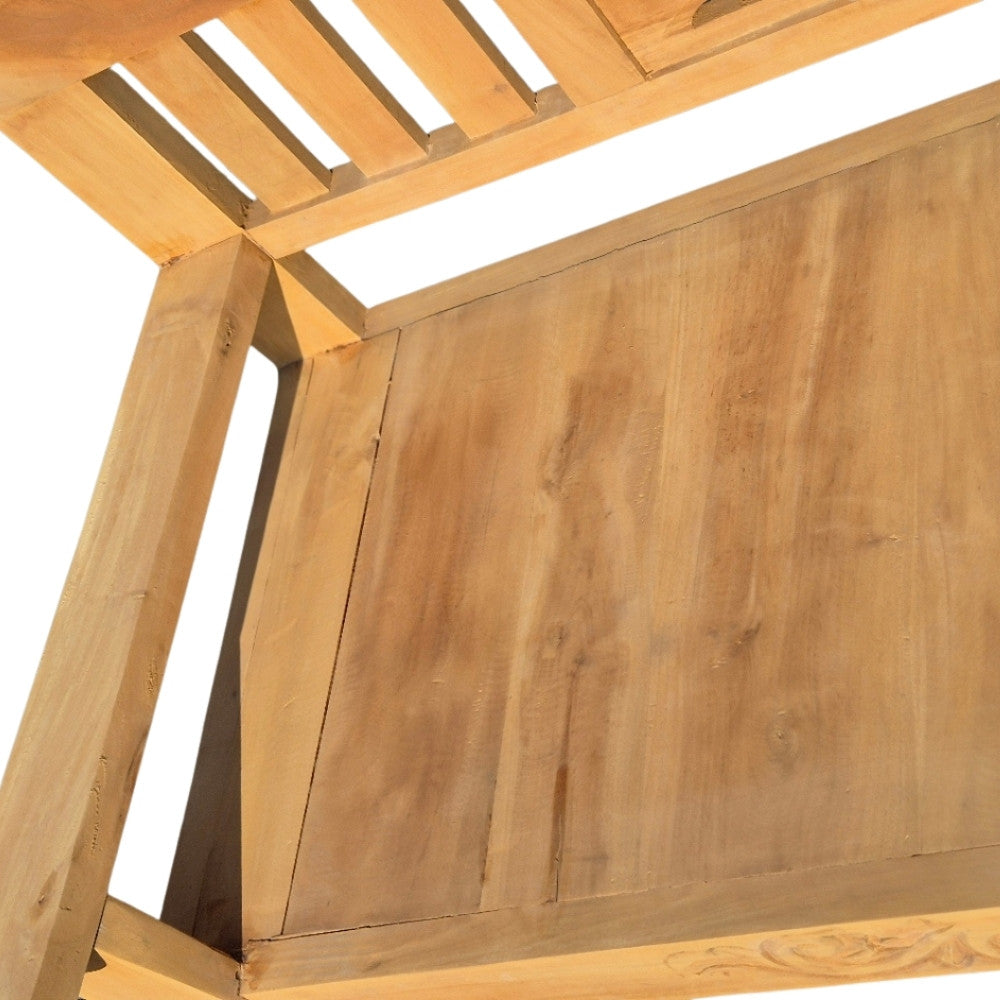 Stabile Teak Sitzbank PADAR 180cm Natural Handarbeit Gartenbank