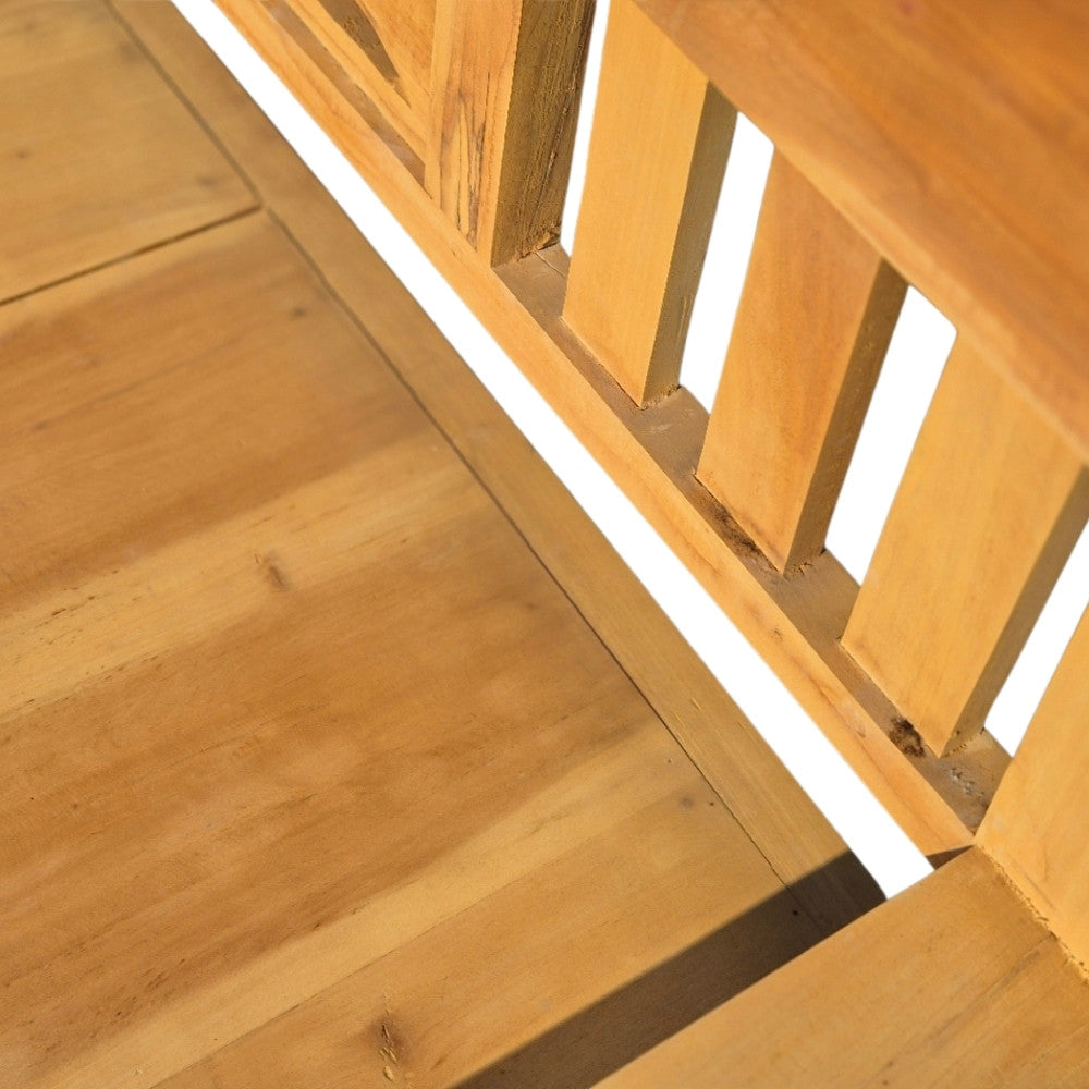 Stabile Teak Sitzbank PADAR 180cm Natural Handarbeit Gartenbank