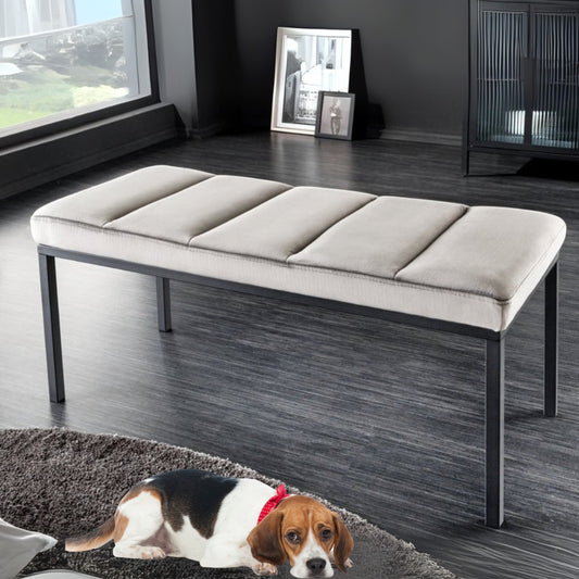 Elegante Sitzbank PLANO 80cm grau Samt