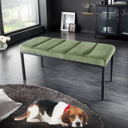 Elegante Sitzbank PLANO 80cm grün Cord