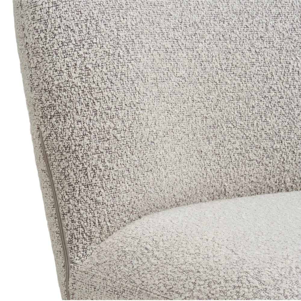 Drehstuhl mit Auto-Return-Funktion SOPHIE sand Bouclé grau Gestell