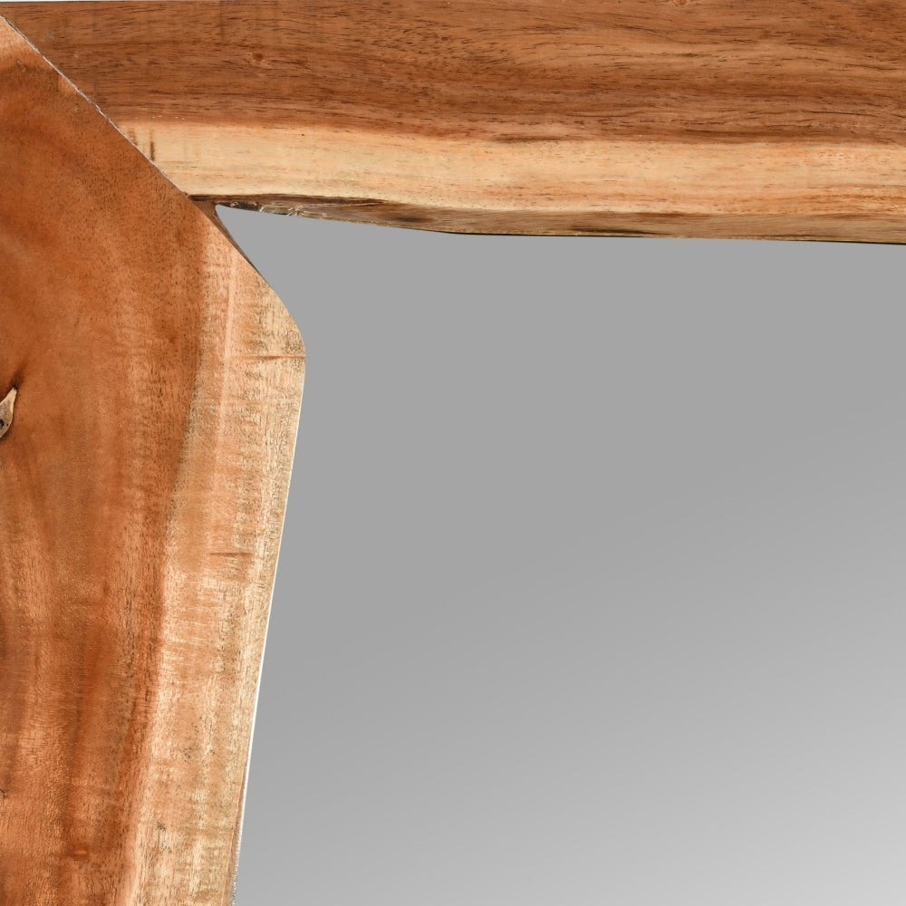 Massivholz-Spiegel CURVO 180x100cm Akazie Wandspiegel Baumkante