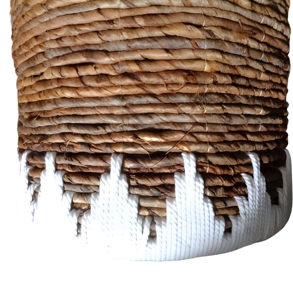 Natur Korb RUSH 65cm rund  Binsen geflochten natural Handmade