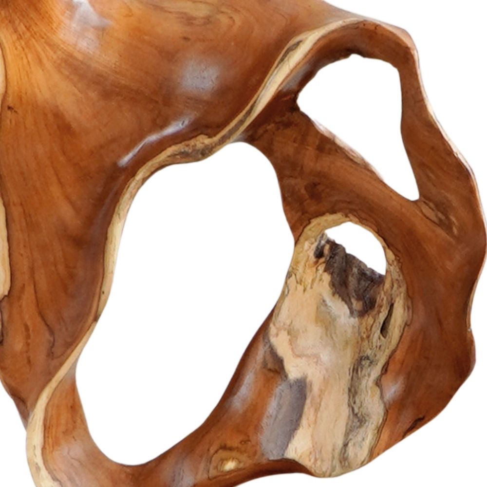 Design Teakholz Skulptur CULTURA 70cm Deko-Objekt natural Handmade