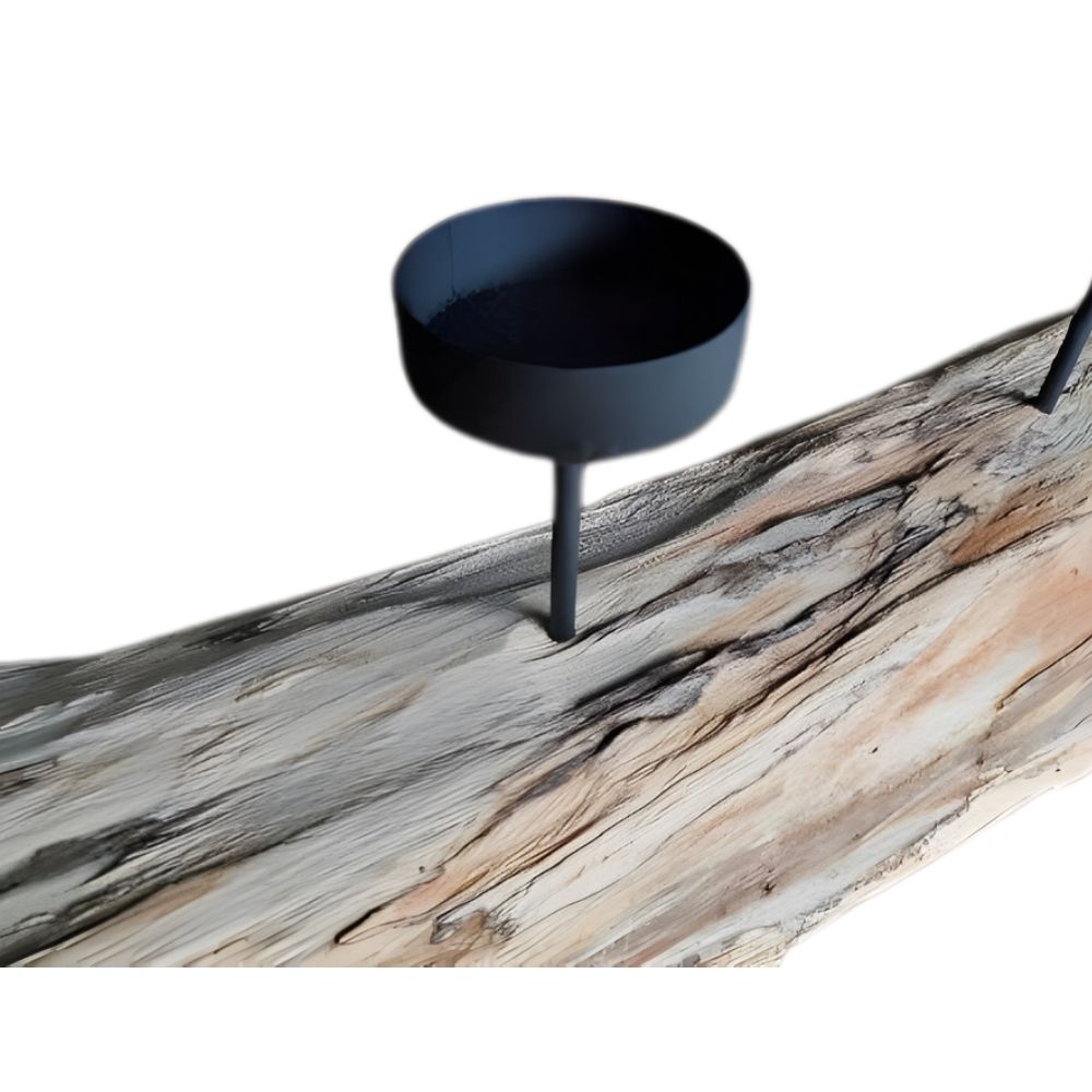 Natürlicher Kerzenhalter BRANCH 70cm Teakholz Advent Kerzen
