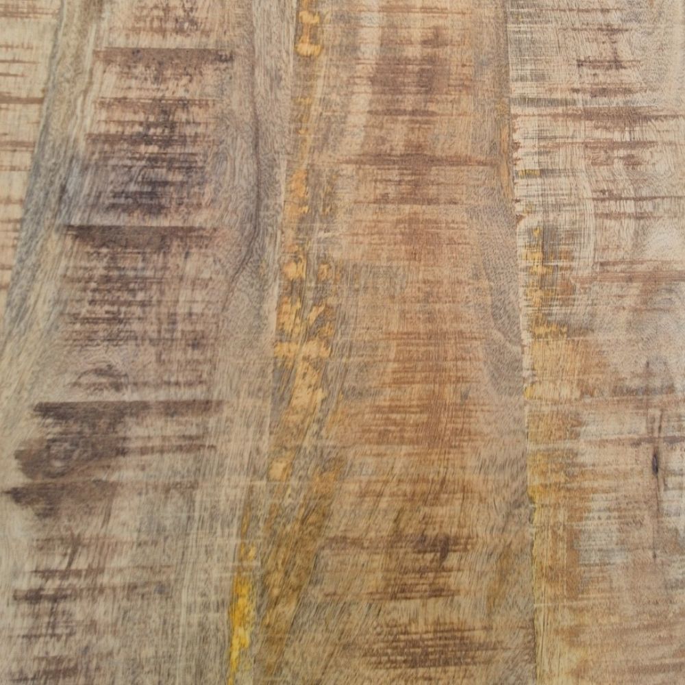 Runder Massivholz Esstisch CRAFT 100cm Mangoholz Metallgestell