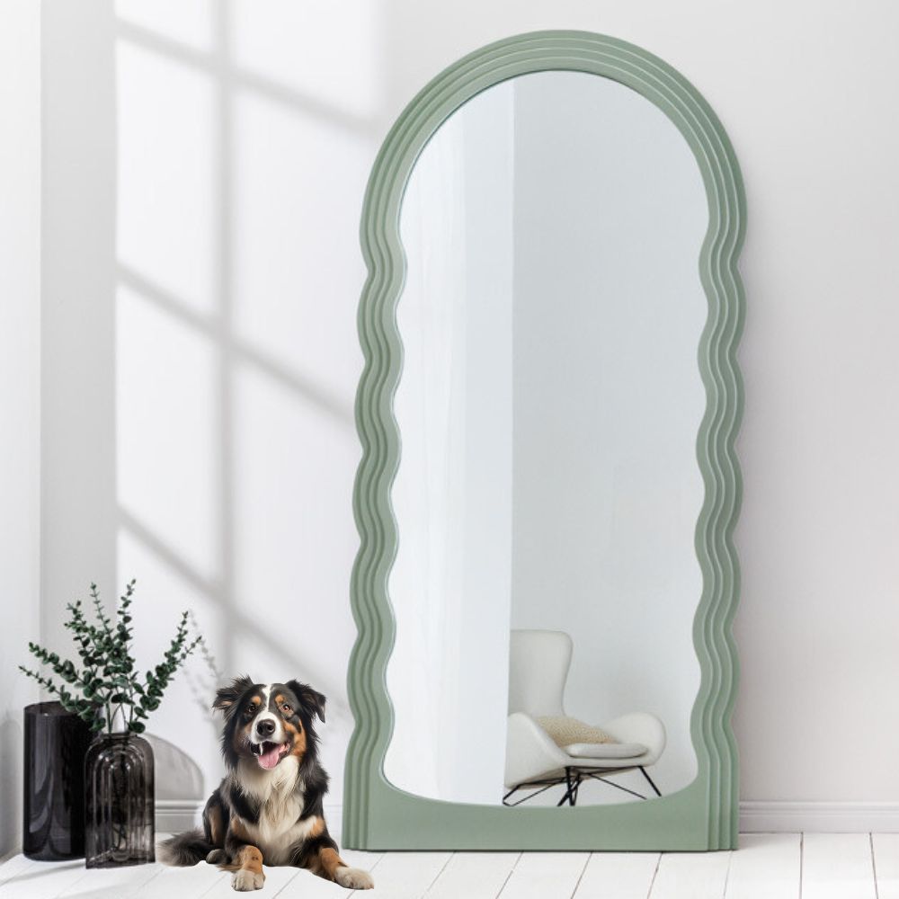Extravaganter Rundbogen Design Spiegel 160x80cm FORMOSA grün