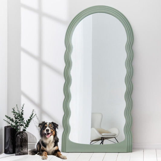 Extravaganter Rundbogen Design Spiegel 160x80cm FORMOSA grün