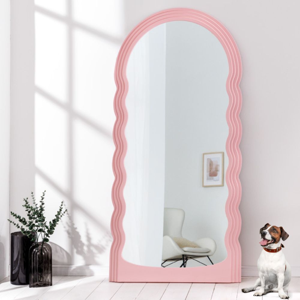 Extravaganter Rundbogen Design Spiegel 160x80cm FORMOSA rosa