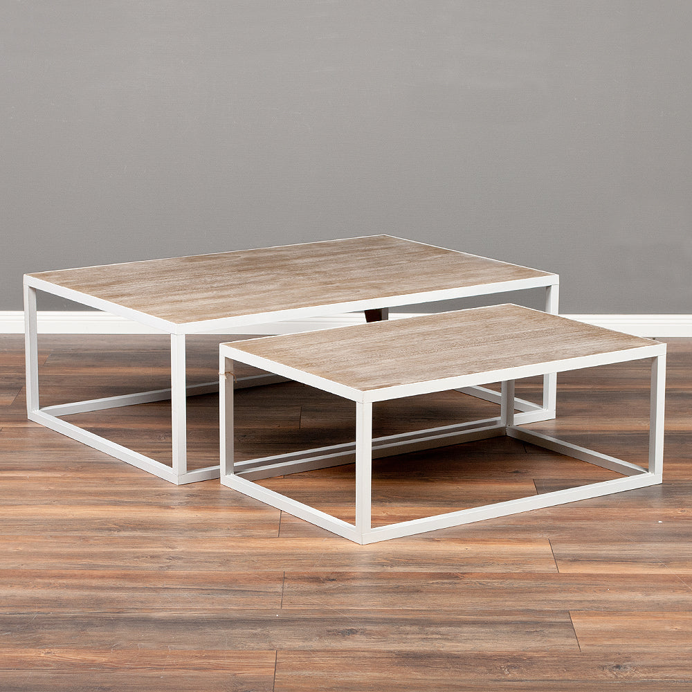 Modernes 2-tlg. Couchtisch-Set RIVER 120/90cm