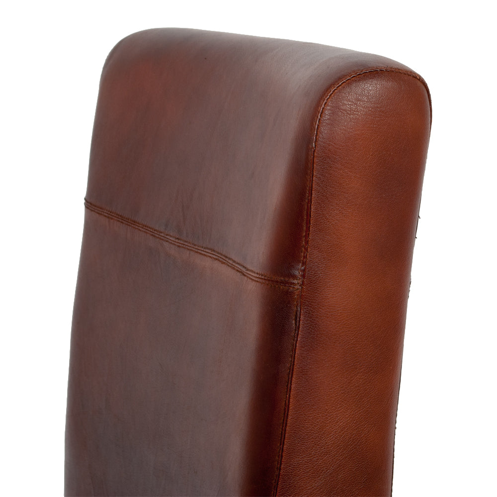 2er Set Leder Stuhl CLASSICO Brown