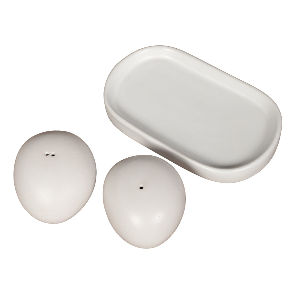 Salz-/ Pfefferstreuer Set Weiß Keramik