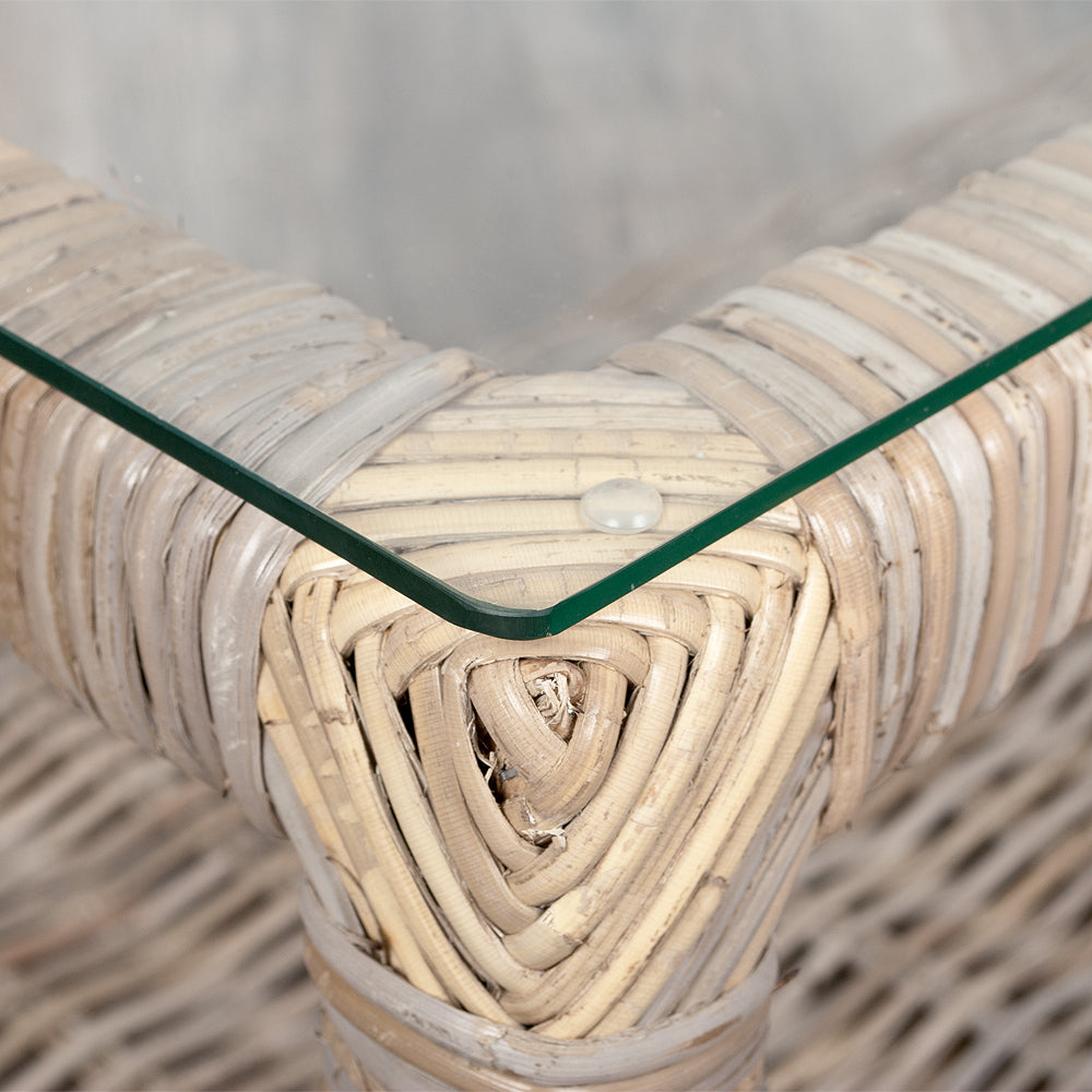 4tlg. Loungemöbel-Set Sitzgruppe LIVING Rattan Grey