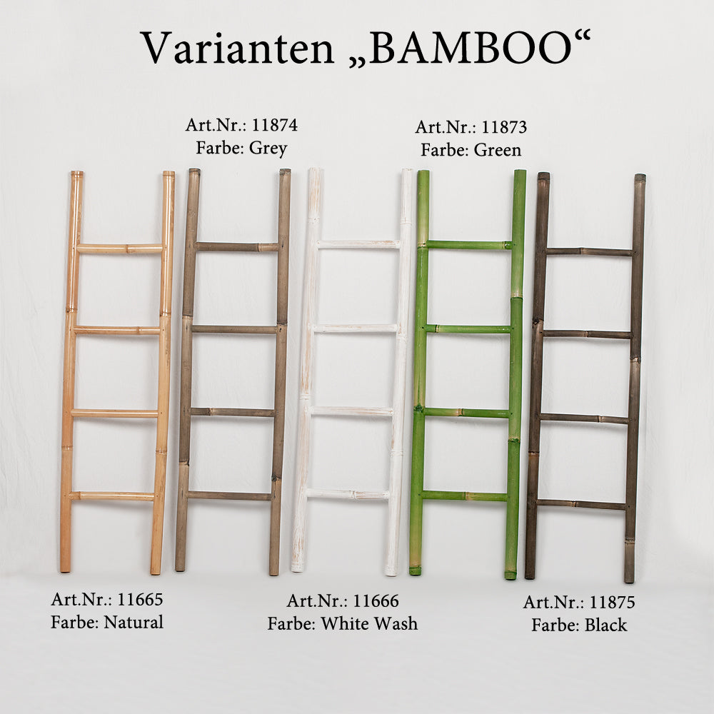Bambus Deko-Leiter BAMBOO Green H150cm