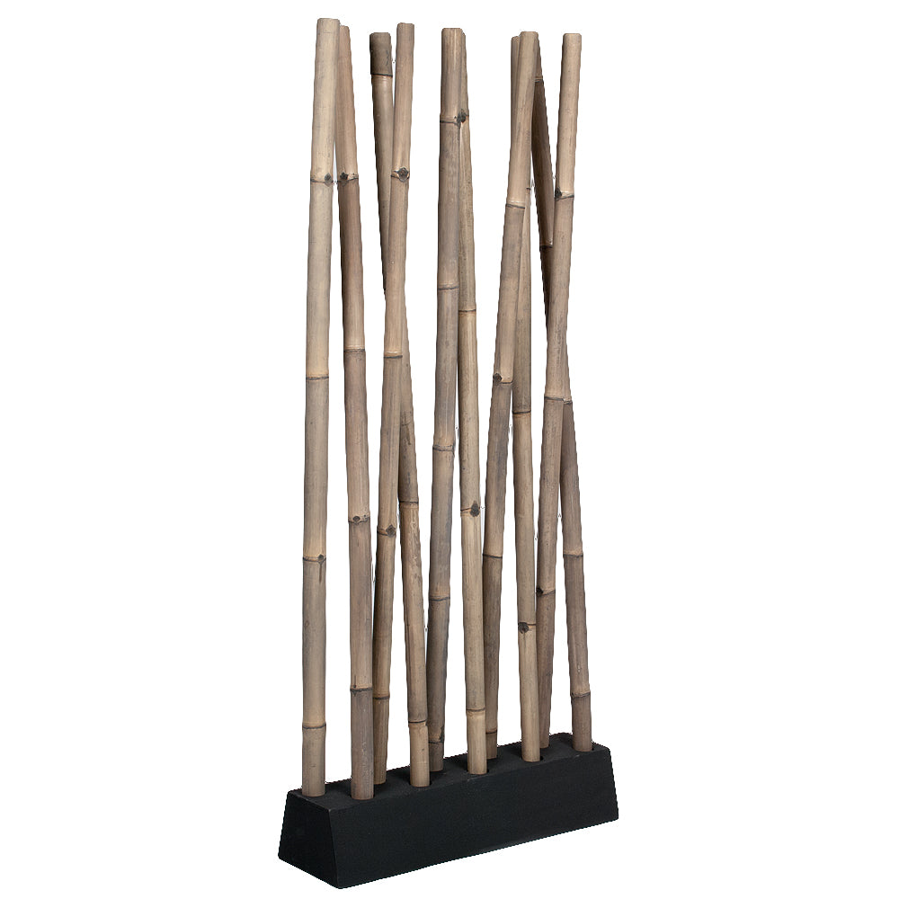 Stilvoller Bambus Raumteiler PARAVENTO Grau ca. 97x200cm (BxH)