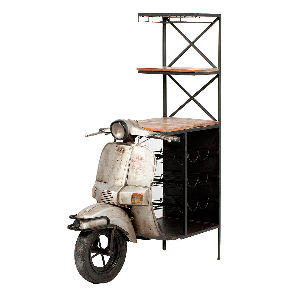 Bar Regal SCOOTER Vintage-Silber ca. H168cm