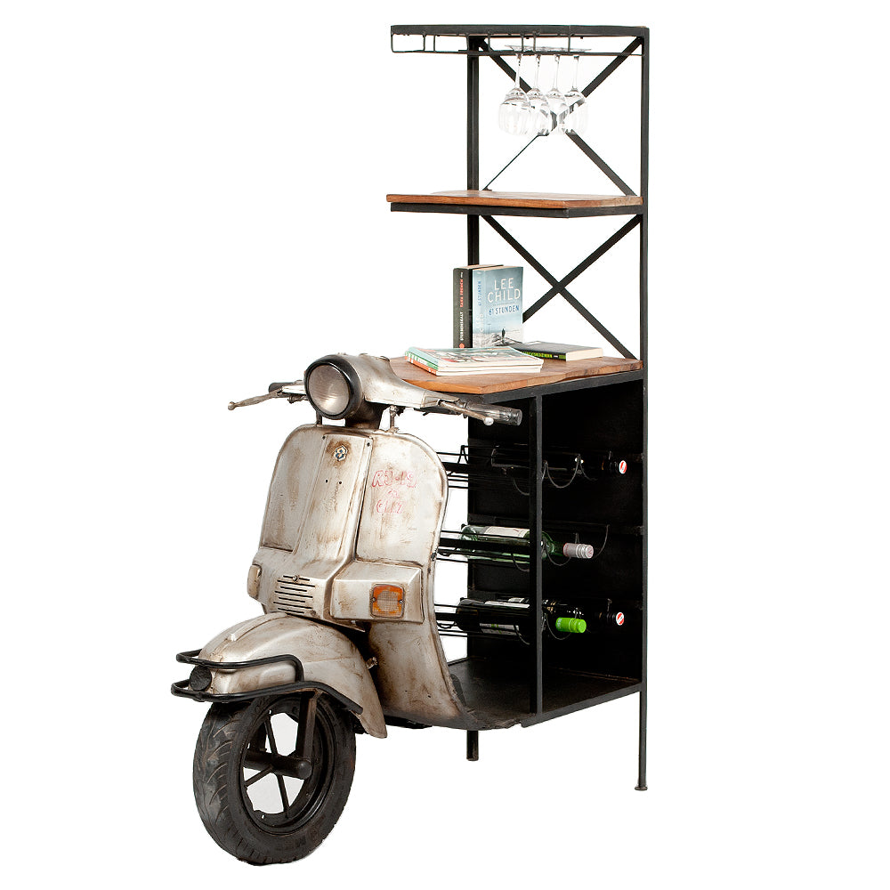 Bar Regal SCOOTER Vintage-Silber ca. H168cm