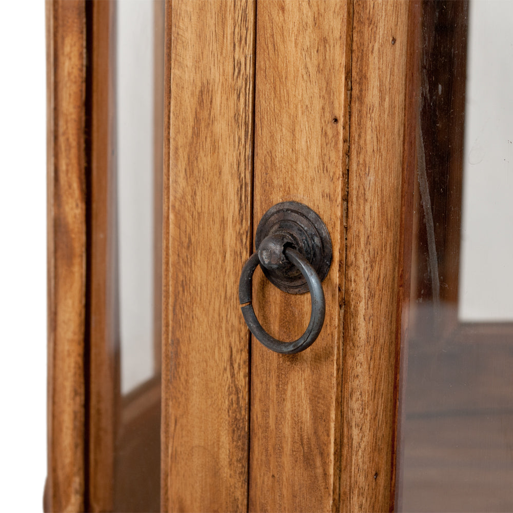 Barschrank CORUNA-Rund Antik Natural  Mahagoni