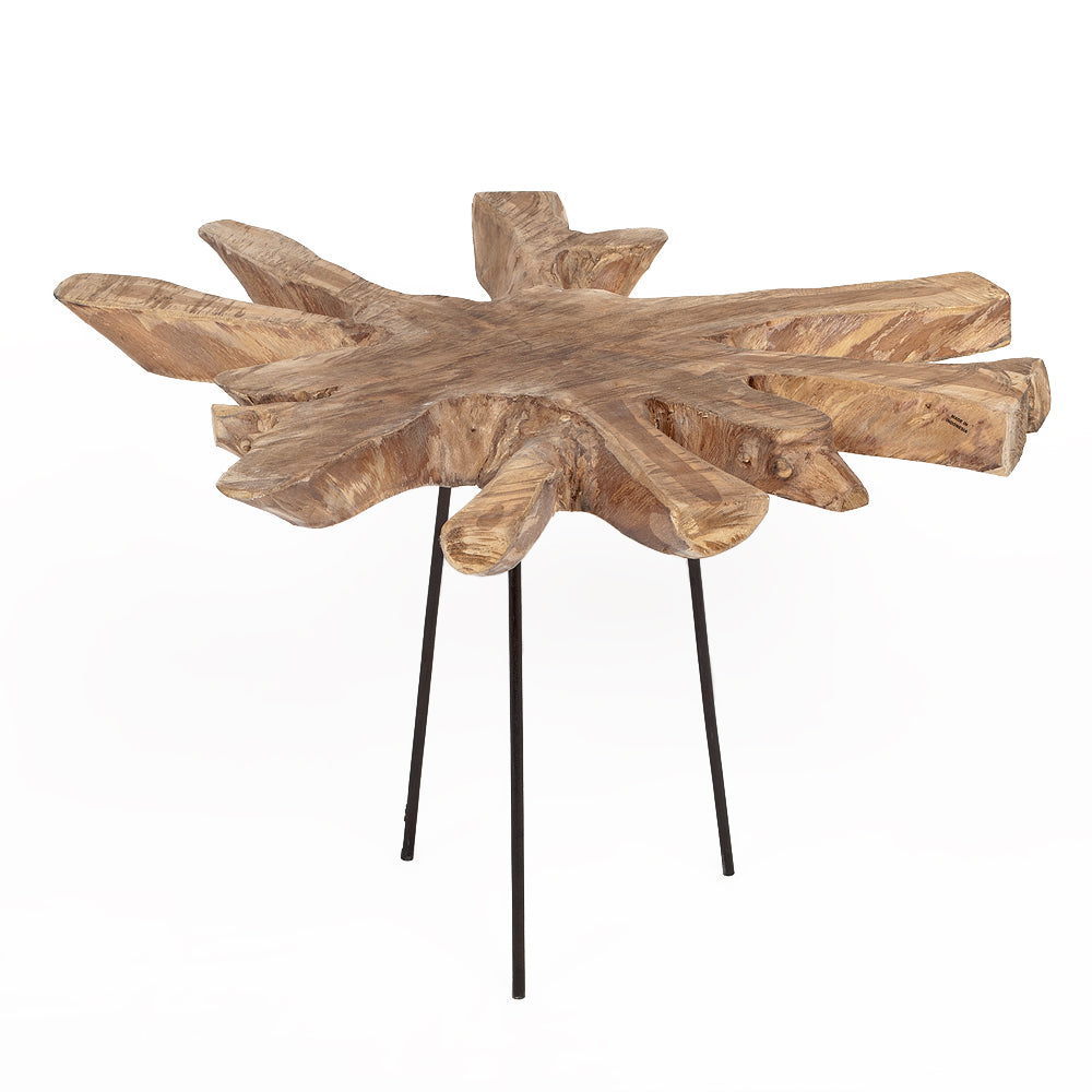 Beistelltisch Couchtisch SLICE Ø ca. 70cm Teak Natural