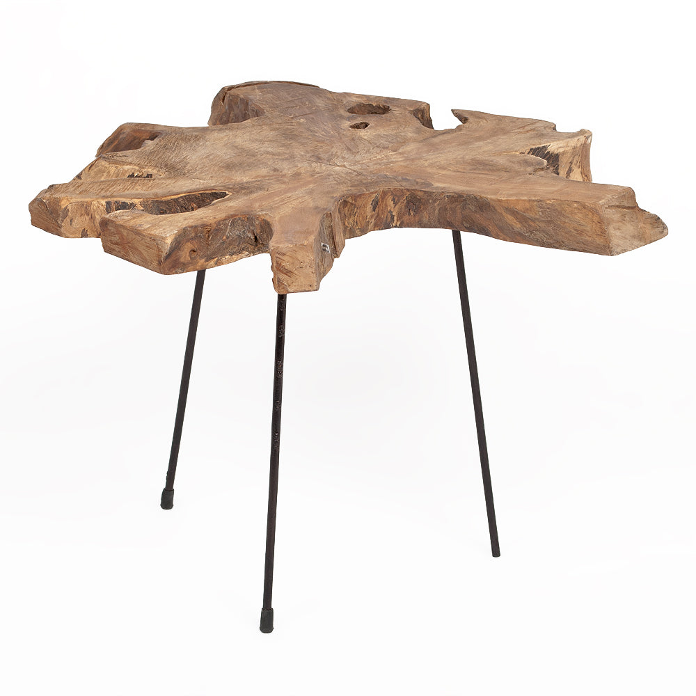 Beistelltisch Couchtisch SLICE Ø ca. 70cm Teak Natural