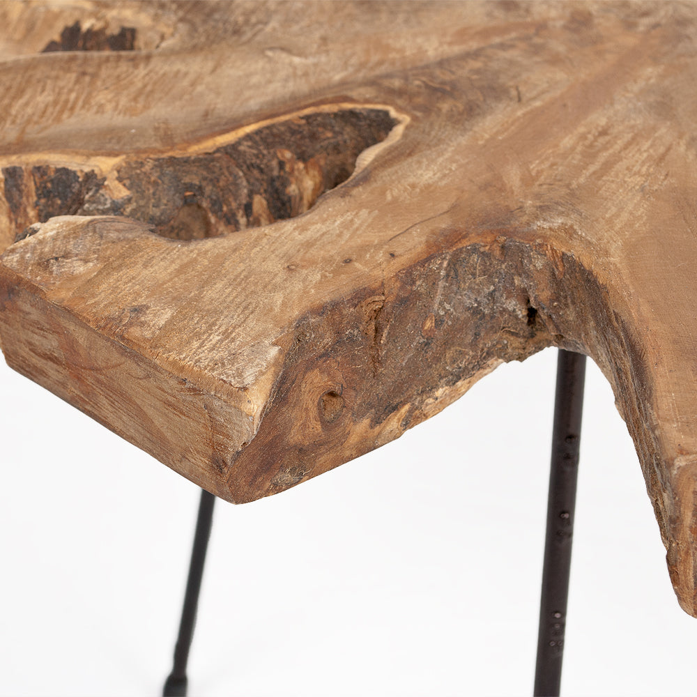 Beistelltisch Couchtisch SLICE Ø ca. 70cm Teak Natural