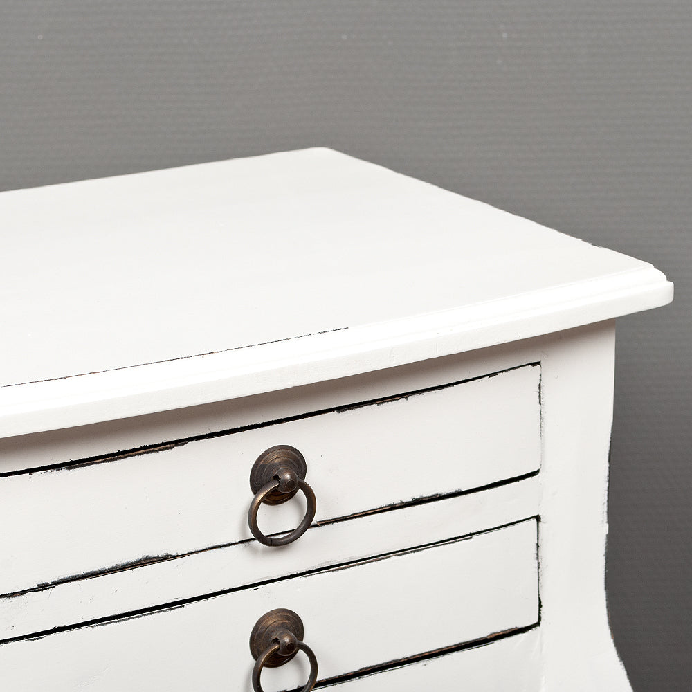 Beistelltisch FIO Mahagoni H68cm Antik-Weiß