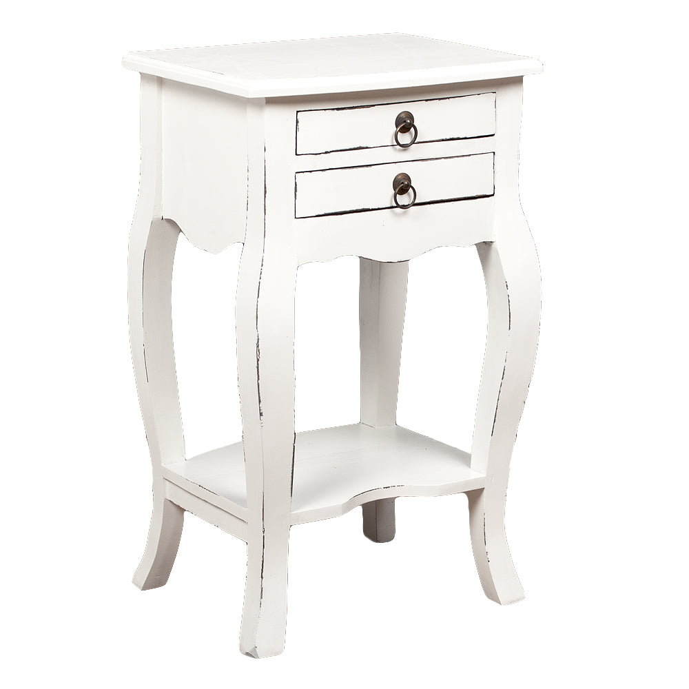 Beistelltisch FIO Mahagoni H68cm Antik-Weiß