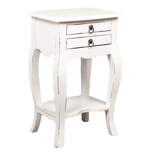 Beistelltisch FIO Mahagoni H68cm Antik-Weiß