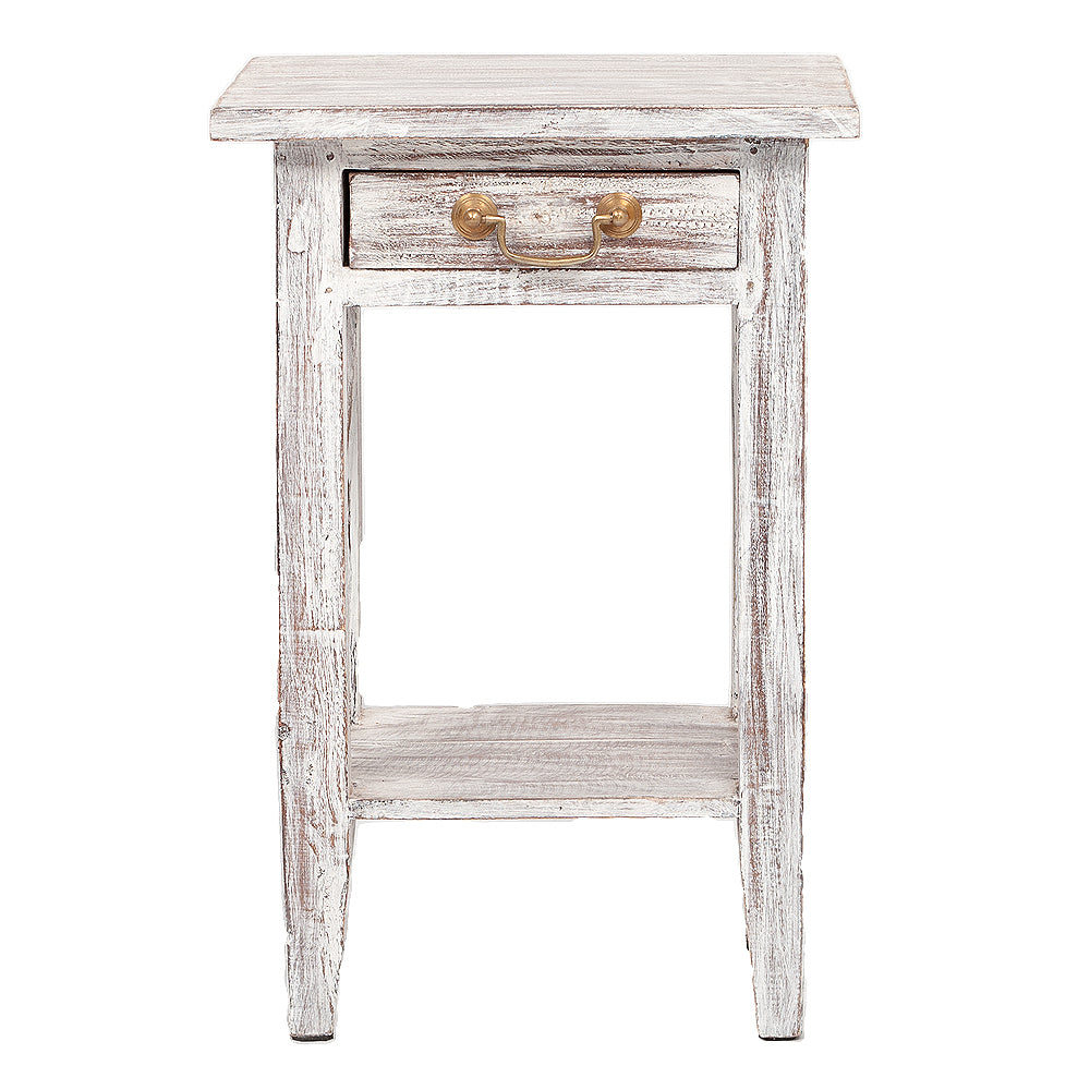 Beistelltisch TINI 52cm White-Wash Mahagoni