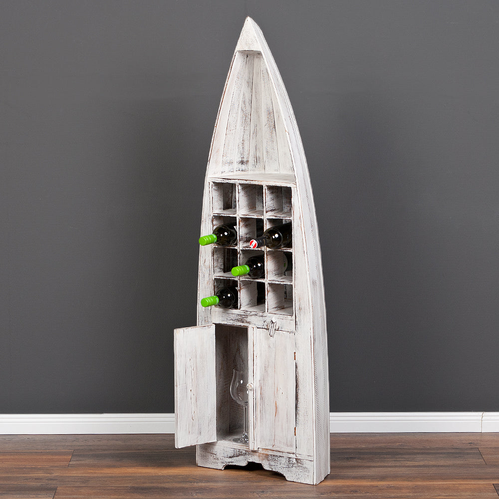 Weinregal PINTU White Wash ca. H150cm