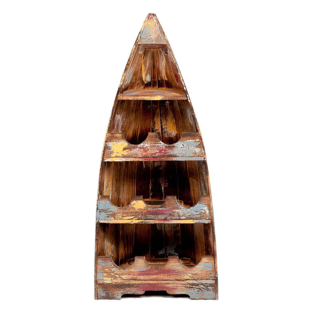 Massivholz Bootsregal Weinregal VINO ca.100cm Multi-Color