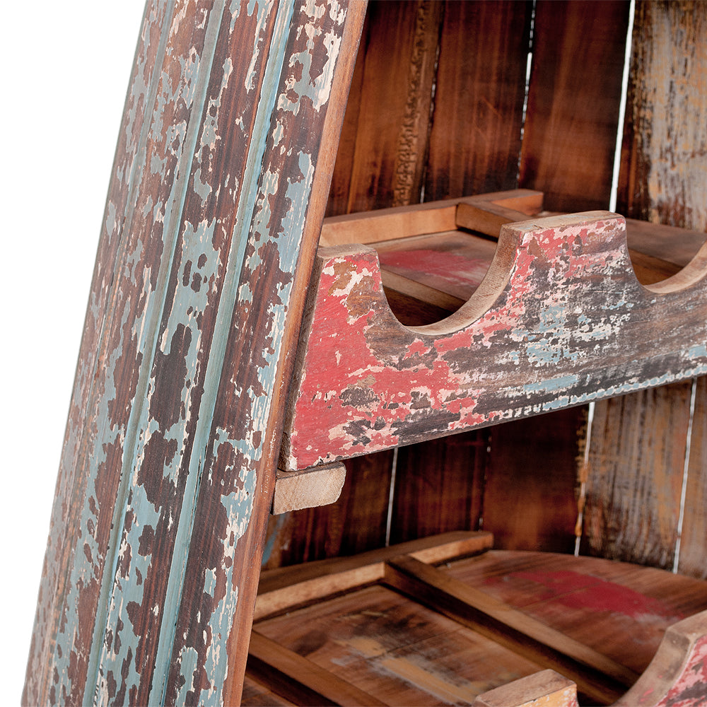 Massivholz Bootsregal Weinregal VINO H200cm Multi-Color