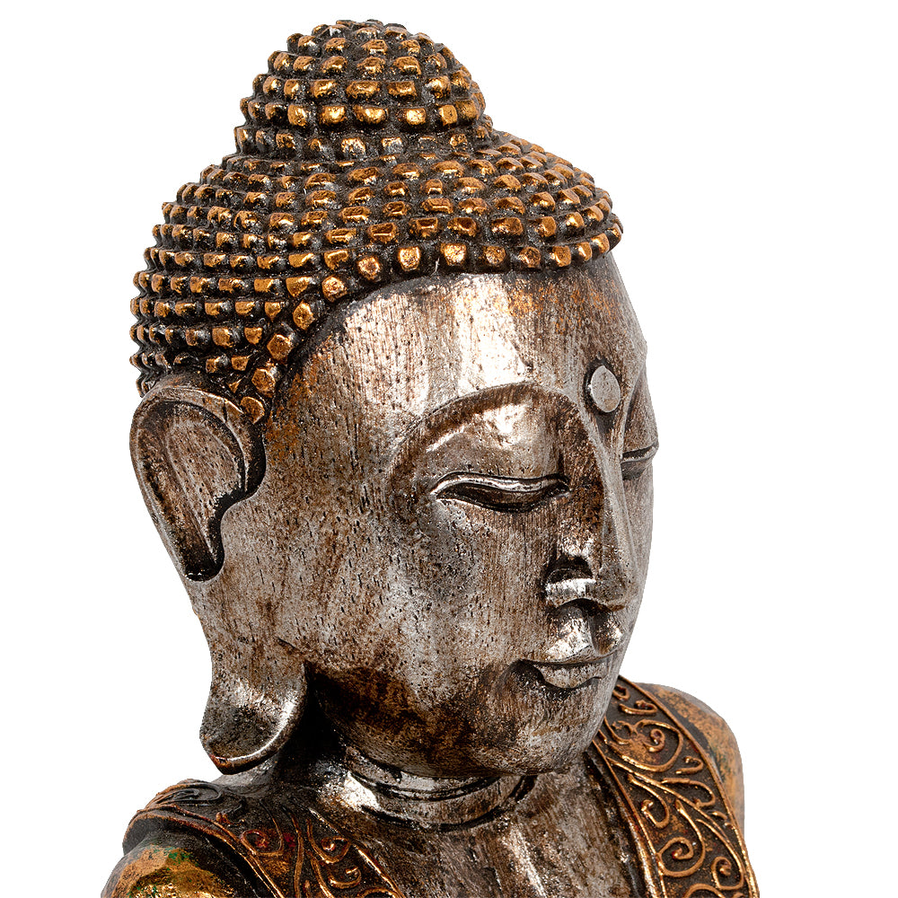 Buddha-Figur PIEDI Gold Handarbeit Albasia