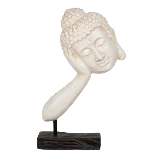 Buddha Statue RELAX ca. H72cm Weiß