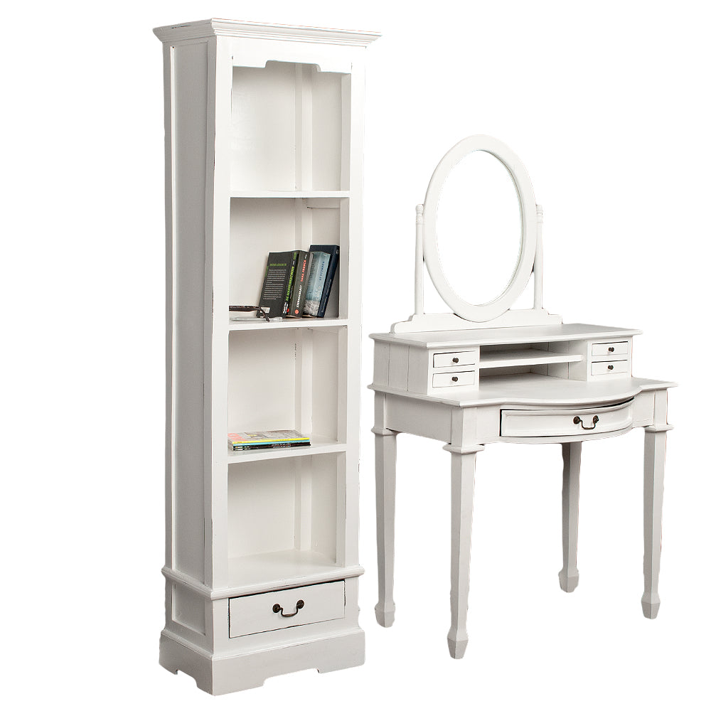 Bücherregal ANGELIQUE Antik Weiß ca. B56cm